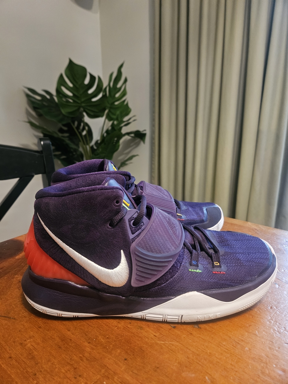 Nike Kyrie 6 Kids Purple, Red & White High-Top Sneakers